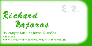 richard majoros business card