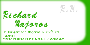 richard majoros business card